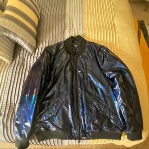 Men’s blue iridescent true religion jacket